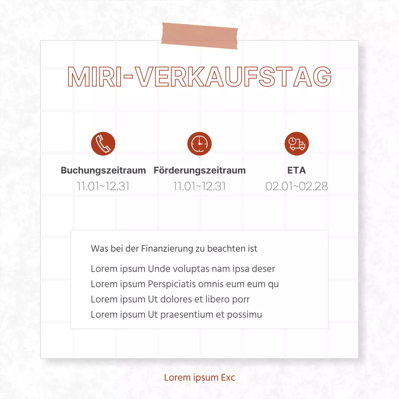 Trendige Fördermittelanzeige in Rot und Weiß