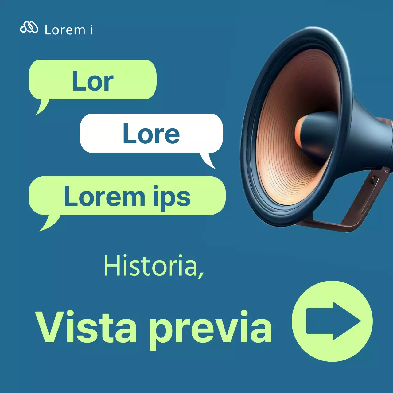 Promocione su empresa en colores fluorescente y azul marino.