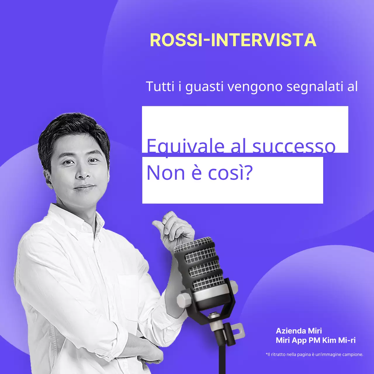 Promuovere un semplice colloquio di personalità aziendale in viola e rosa