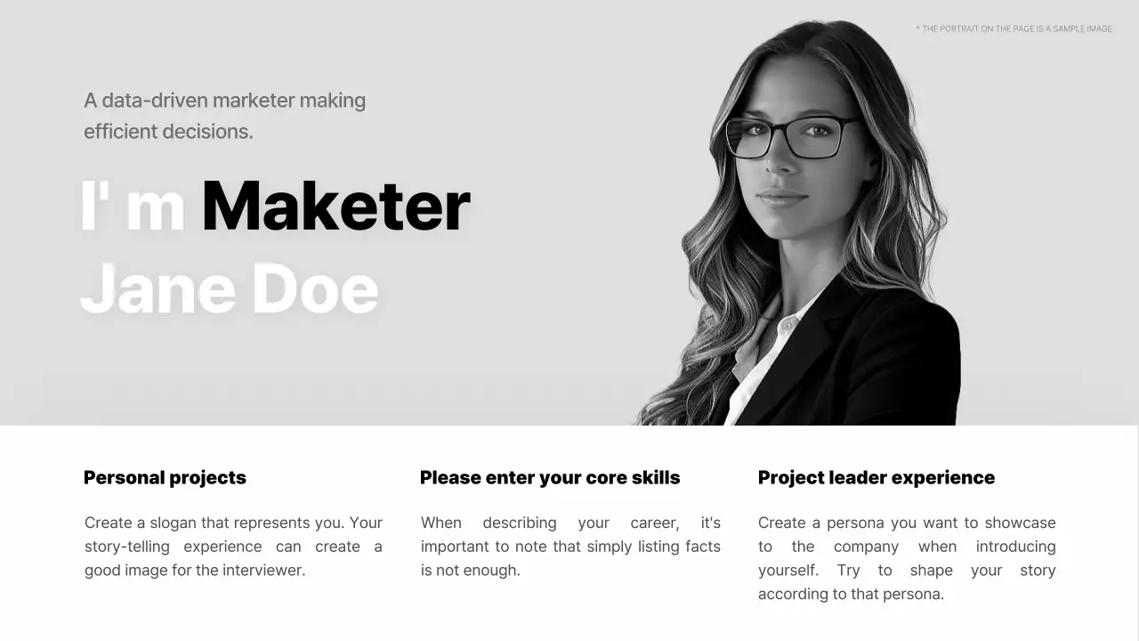 White Minimal Career Portfolio Presentation