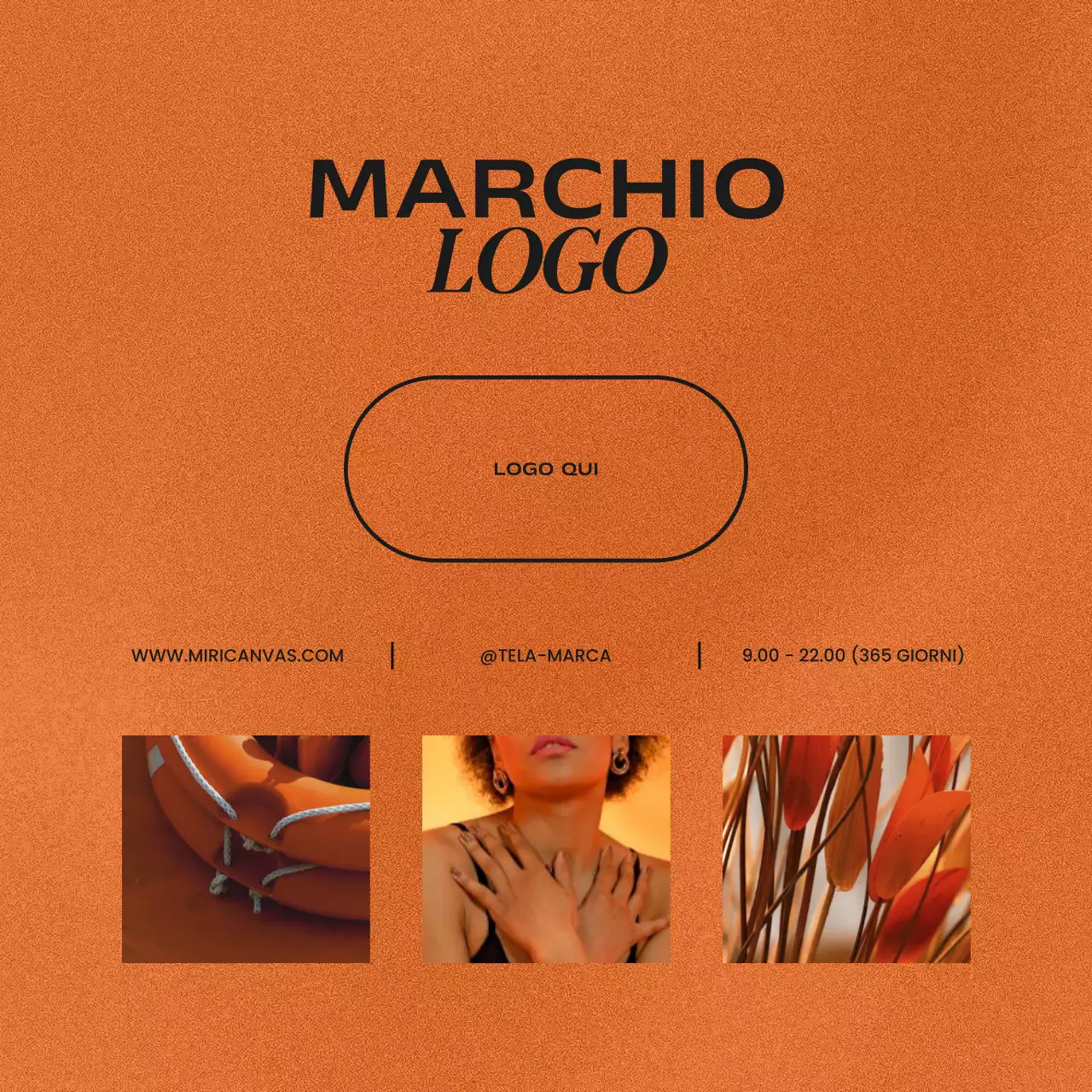 Un post sui brand kit di tendenza per i social media in marrone e rosso