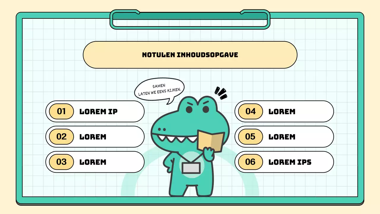 Een eenvoudig verslag van de notulen van de vergadering over de marketingstudie voor munt- en geelsupporters