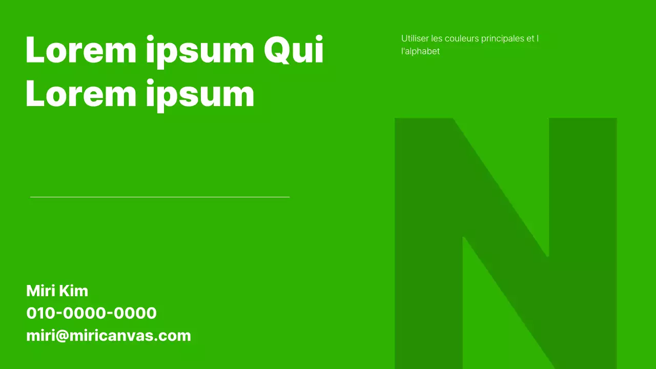 Un portefeuille de carrière simple en vert