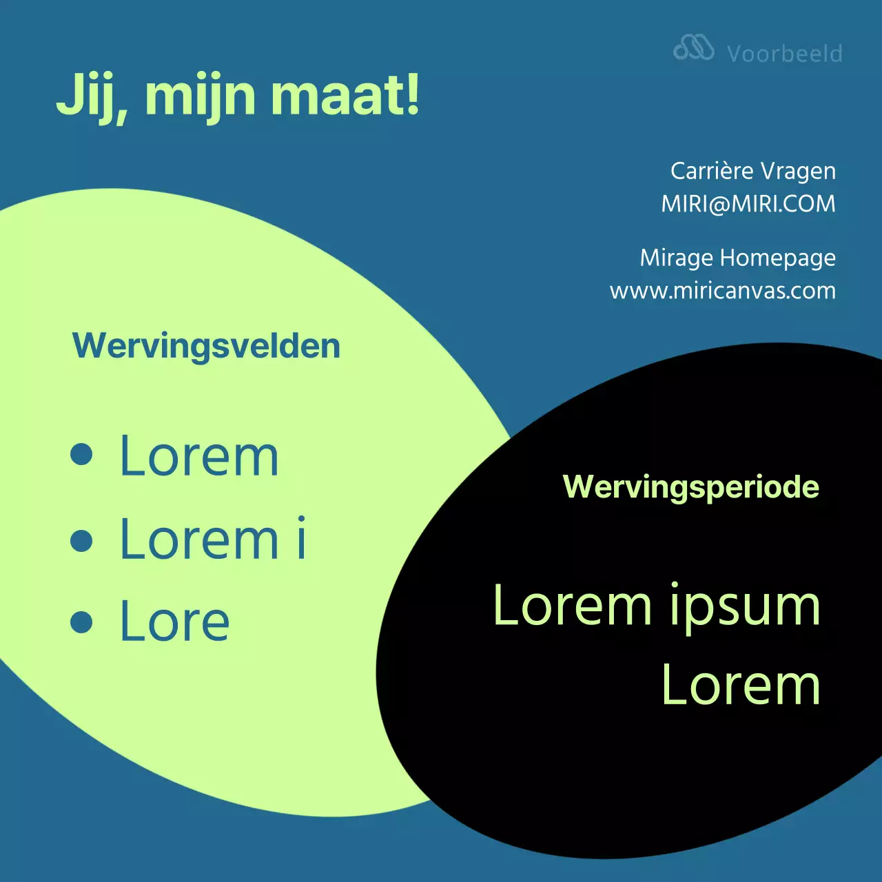 Promoot je bedrijf in fluorescerend en marineblauw.