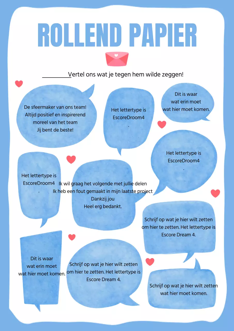 Blue's mooie vloeipapier post