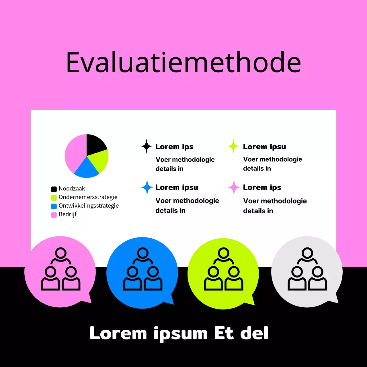 Promoot een interne ondernemingswedstrijd met een pop-art roze en neon look