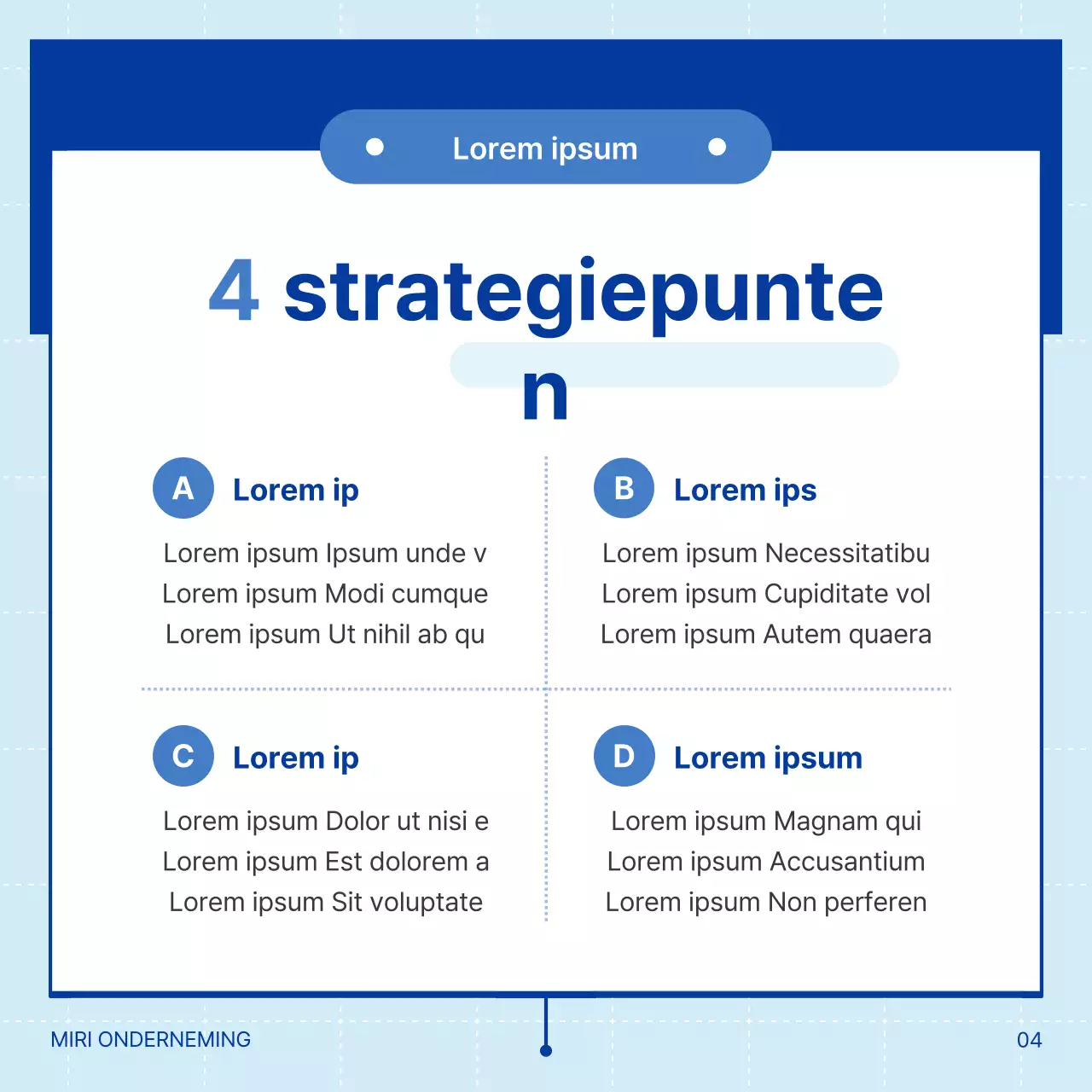 Eenvoudig blauw en lichtblauw bedrijfsopleidingsadvies illustratie