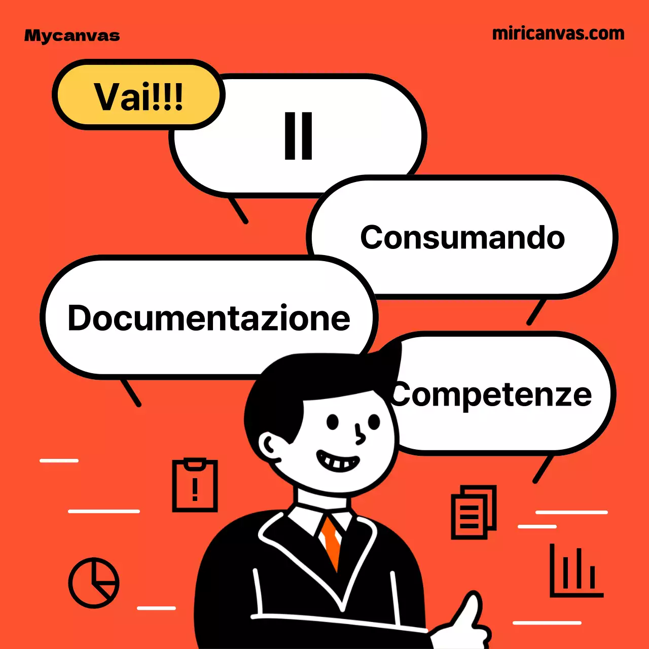 Un'introduzione alla scrittura semplice, in rosso e giallo, per gli studenti del primo anno.