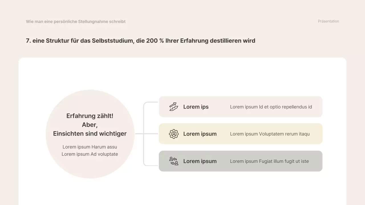 Beige und grau, einfaches Material für einen Crashkurs für Angestellte