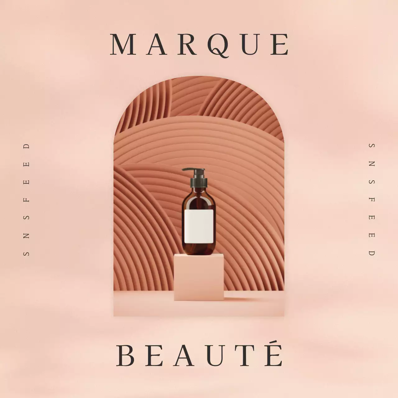 Une simple publicité pour un flux Instagram de produits cosmétiques roses