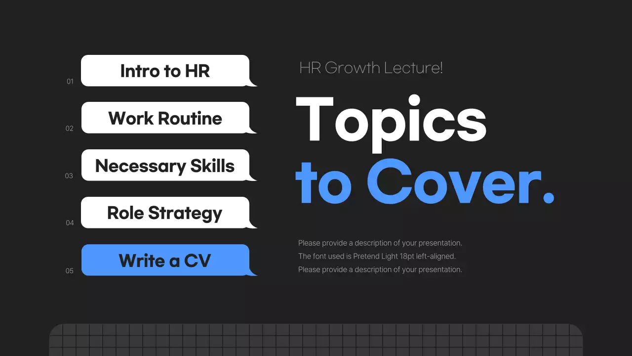 블랙 모던 HR 코스 프로모션 프레젠테이션