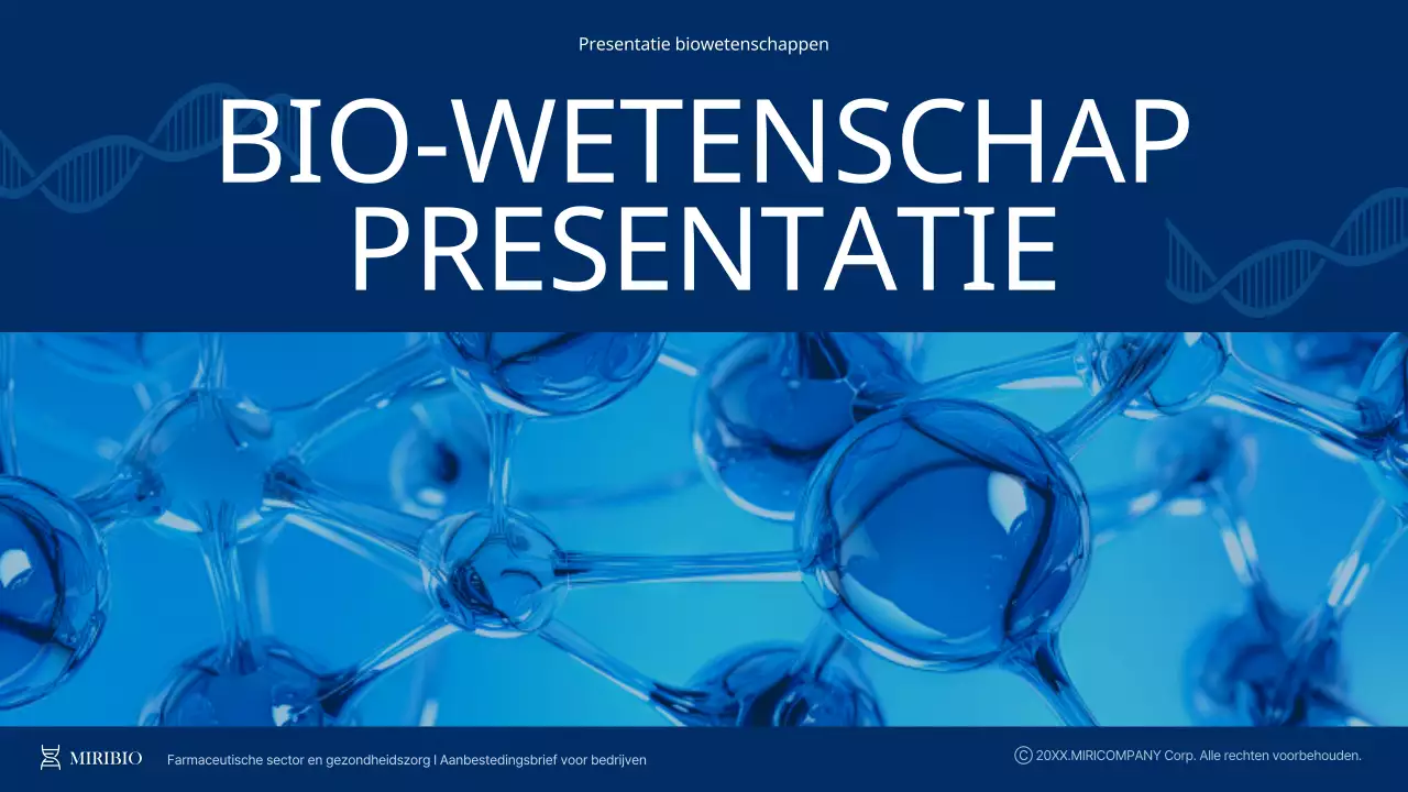 Modern gezondheidszorg- en farmaceutisch bedrijfsprofiel in marineblauw