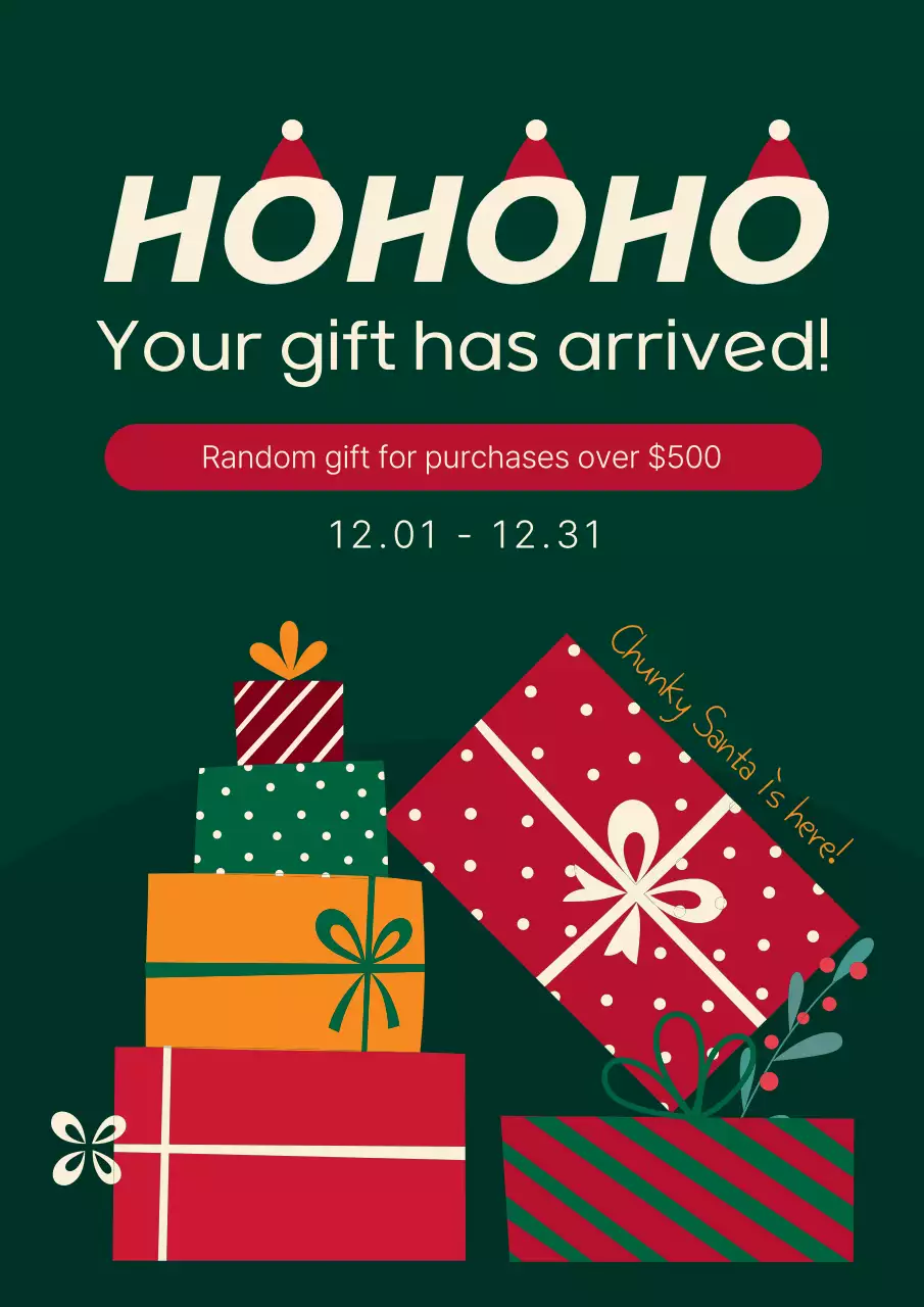 Green Traditional Christmas Promotion Poster