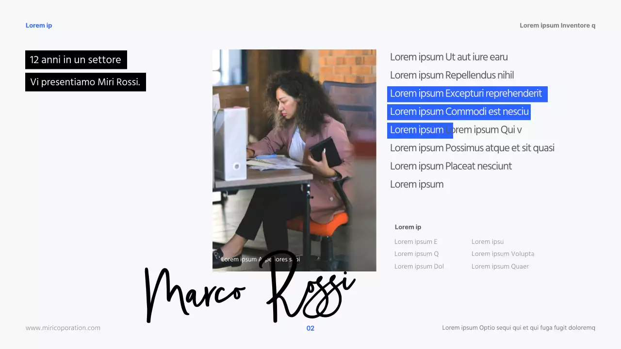 Le moderne carriere nelle risorse umane in blu e nero Materiali per il corso