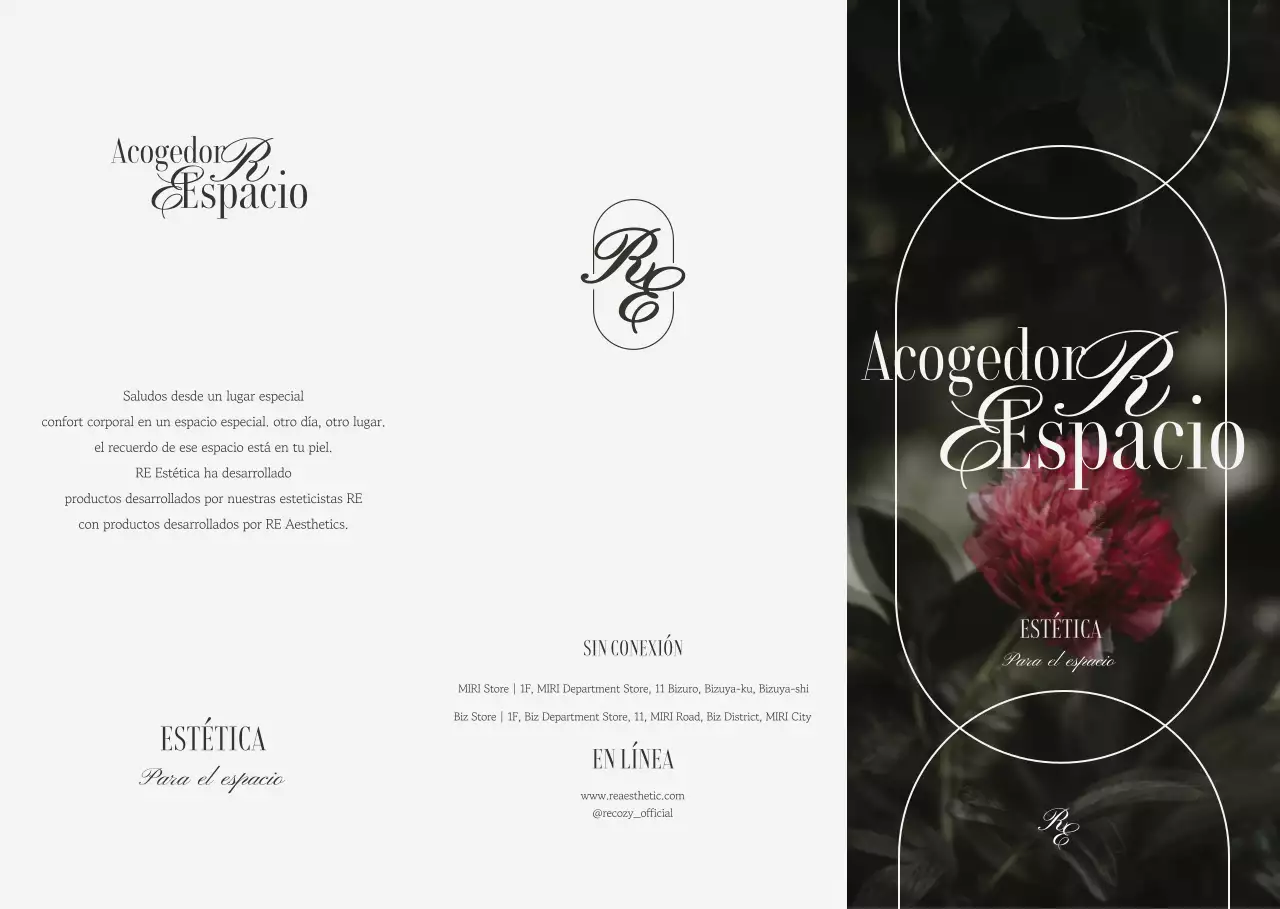 Presentación de una sofisticada marca de cosméticos estéticos