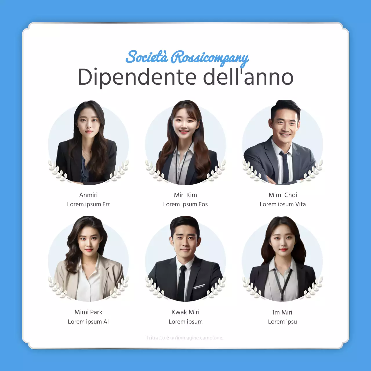 Un semplice post di rendicontazione di fine anno in azzurro e bianco