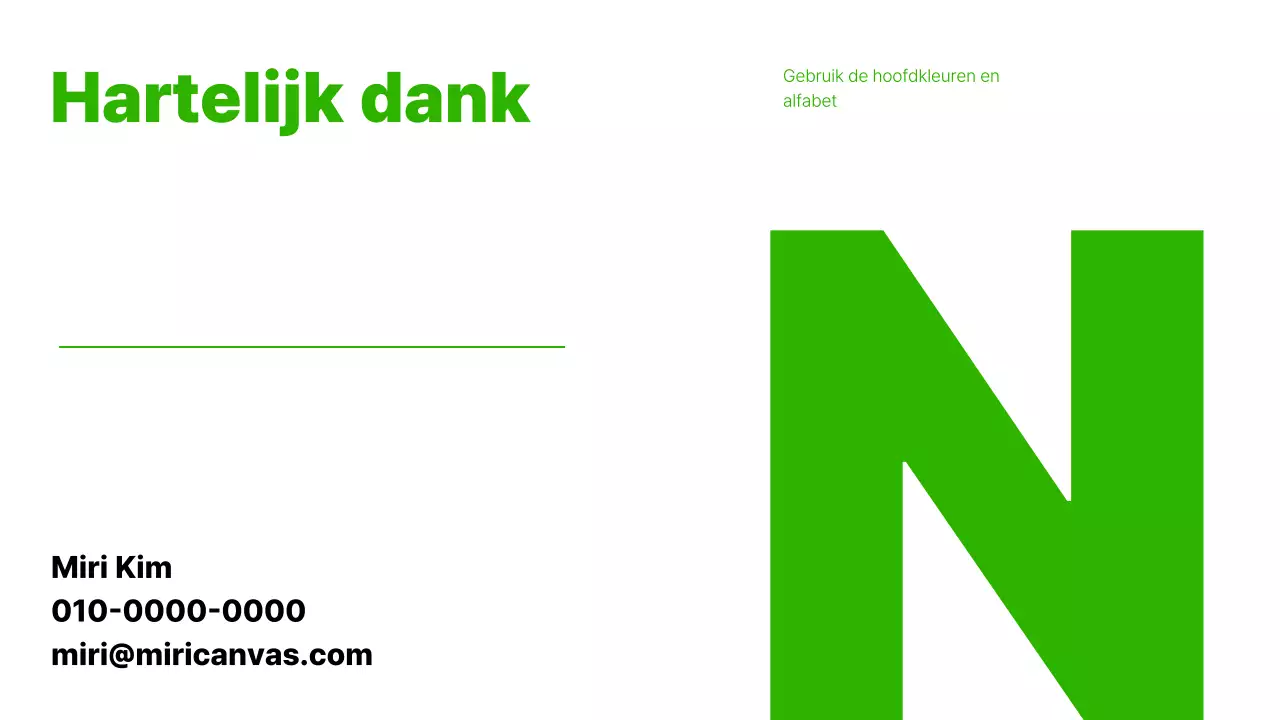 Een eenvoudige loopbaanportefeuille in groen