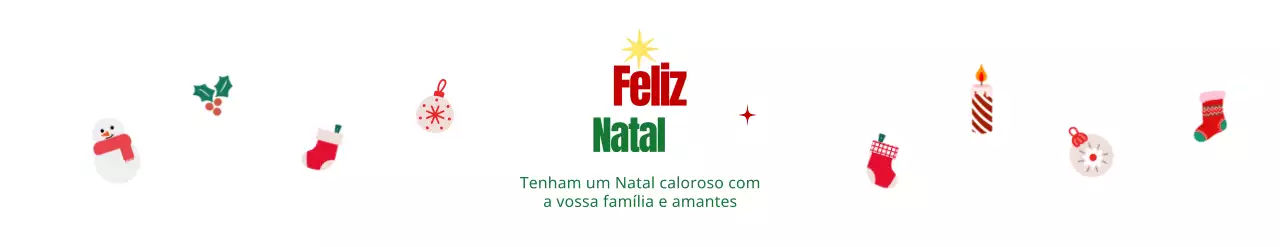 Feliz Natal em vermelho e verde