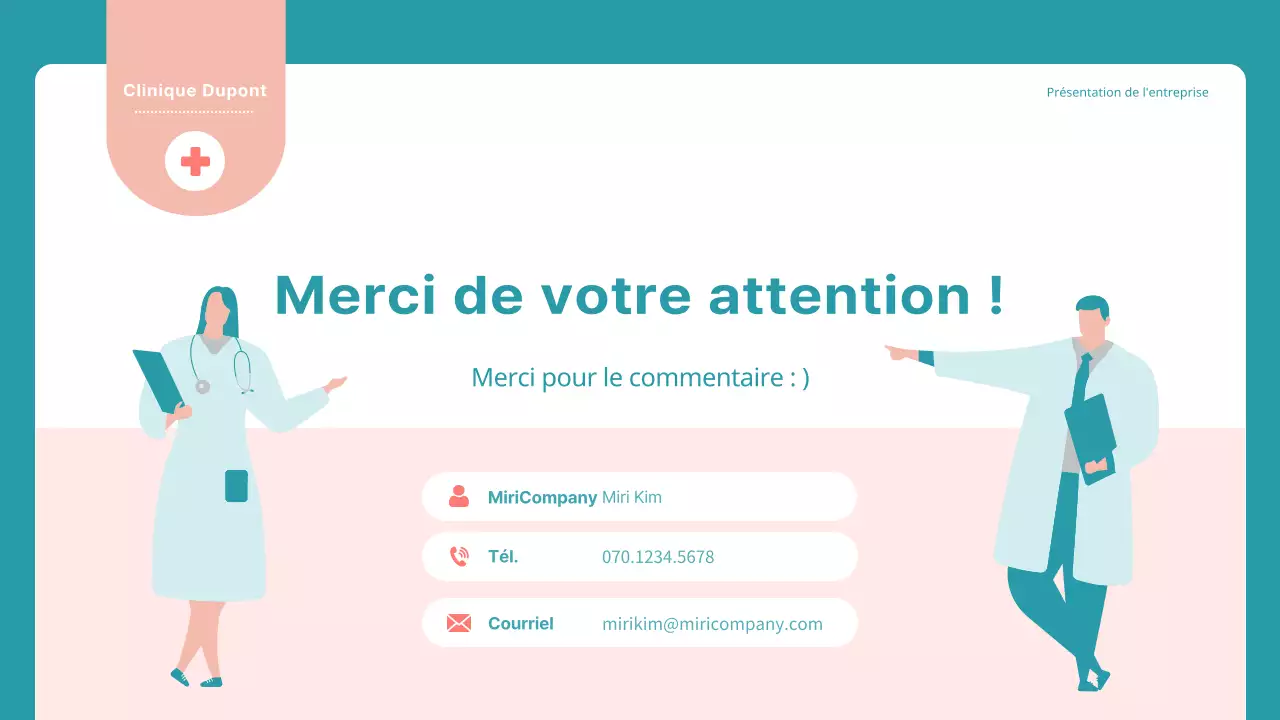 Proposition simple de marketing hospitalier en bleu et rouge