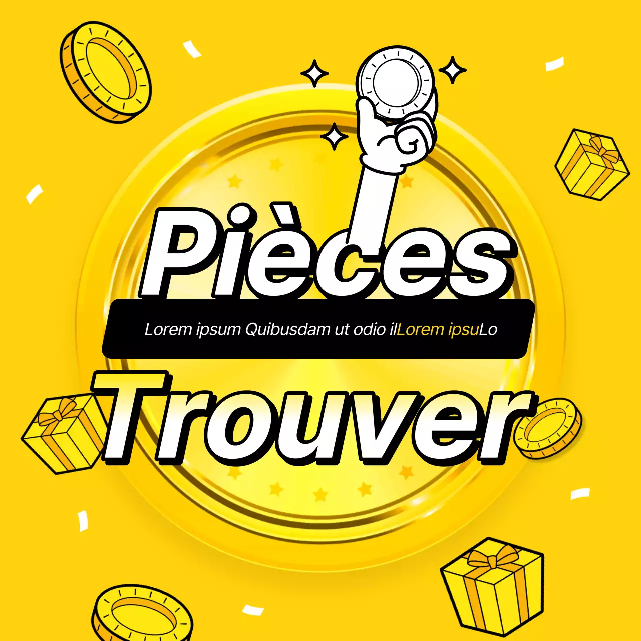 Promouvoir votre page d'accueil avec une touche de jaune et de noir