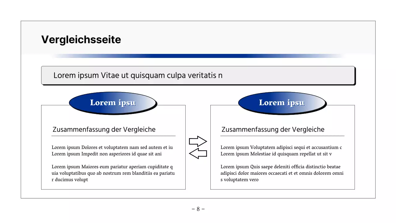 Einfacher druckbarer Bericht in Schwarz und Marineblau