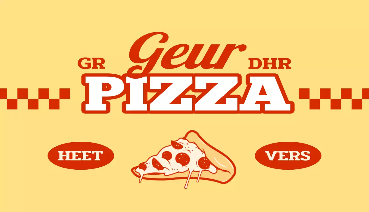 Loterij voor een retro-geïnspireerd pizzeria-evenement