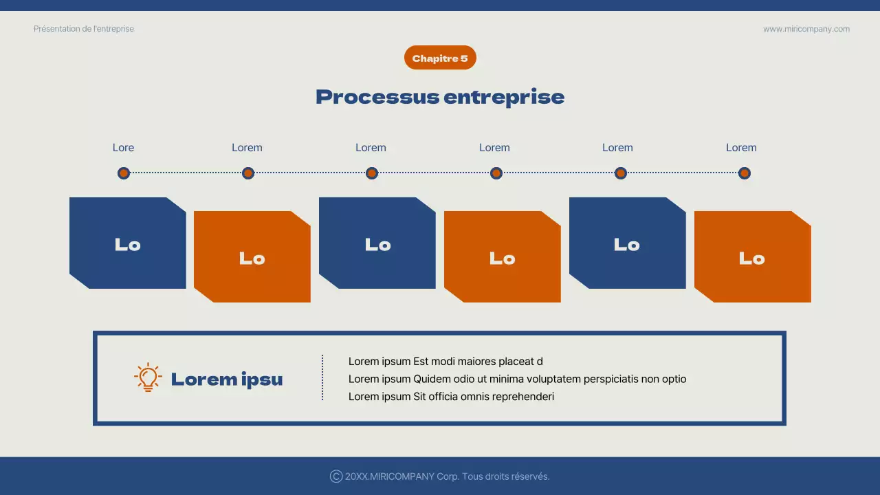 Un plan d'affaires simple pour le Nouvel An, en bleu et orange