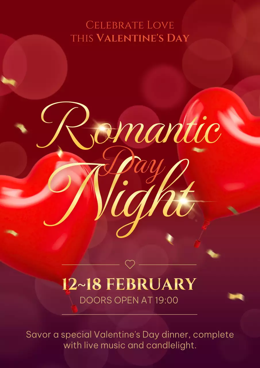 Red Elegant Valentine's Event Promotion Poster