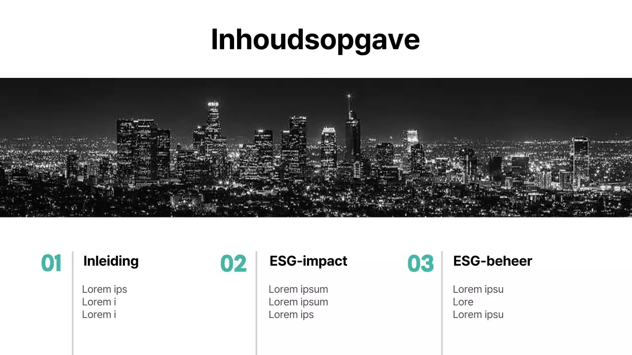 Basisgevoel met mintkleurig accent ESG-rapport