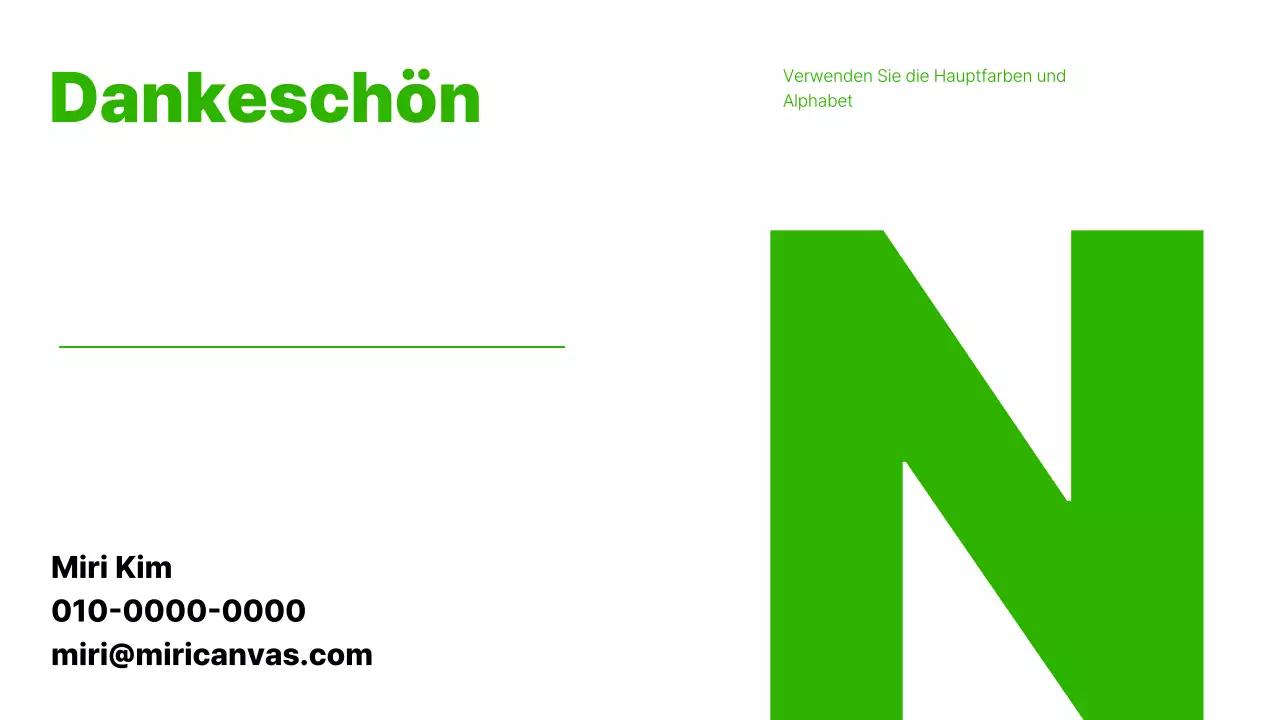 Ein einfaches Karriereportfolio in Grün