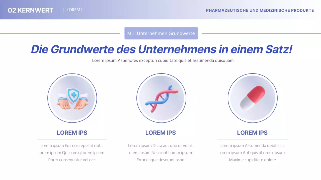Yonboras minimalistisches medizinisch-pharmazeutisches Unternehmensprofil