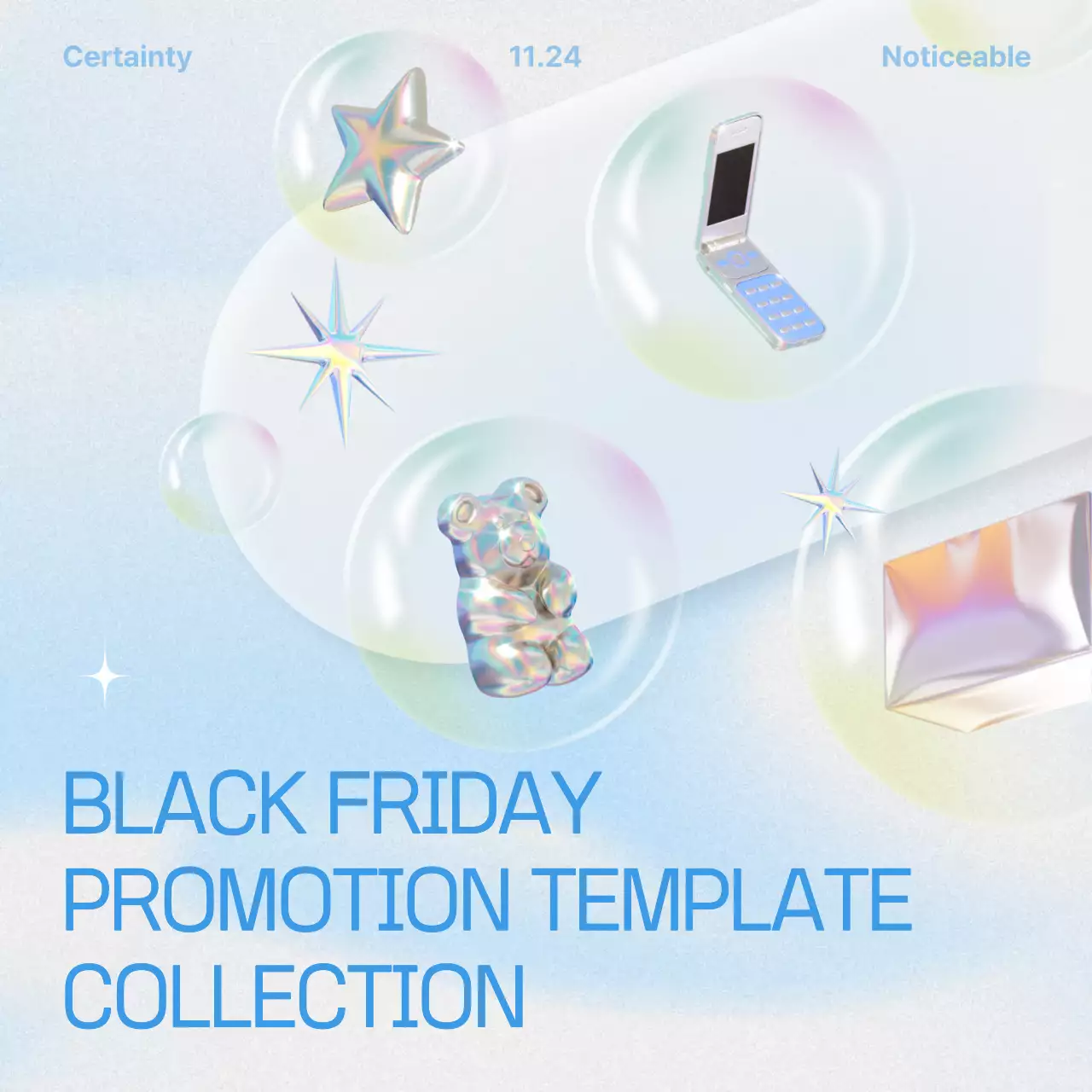Blue Trendy Black Friday Promotion Instagram Carousel