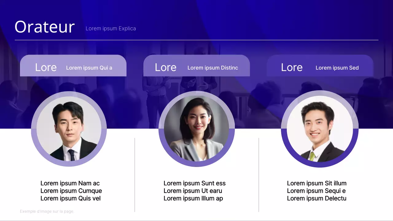 Une présentation de conférence luxueuse en bleu marine