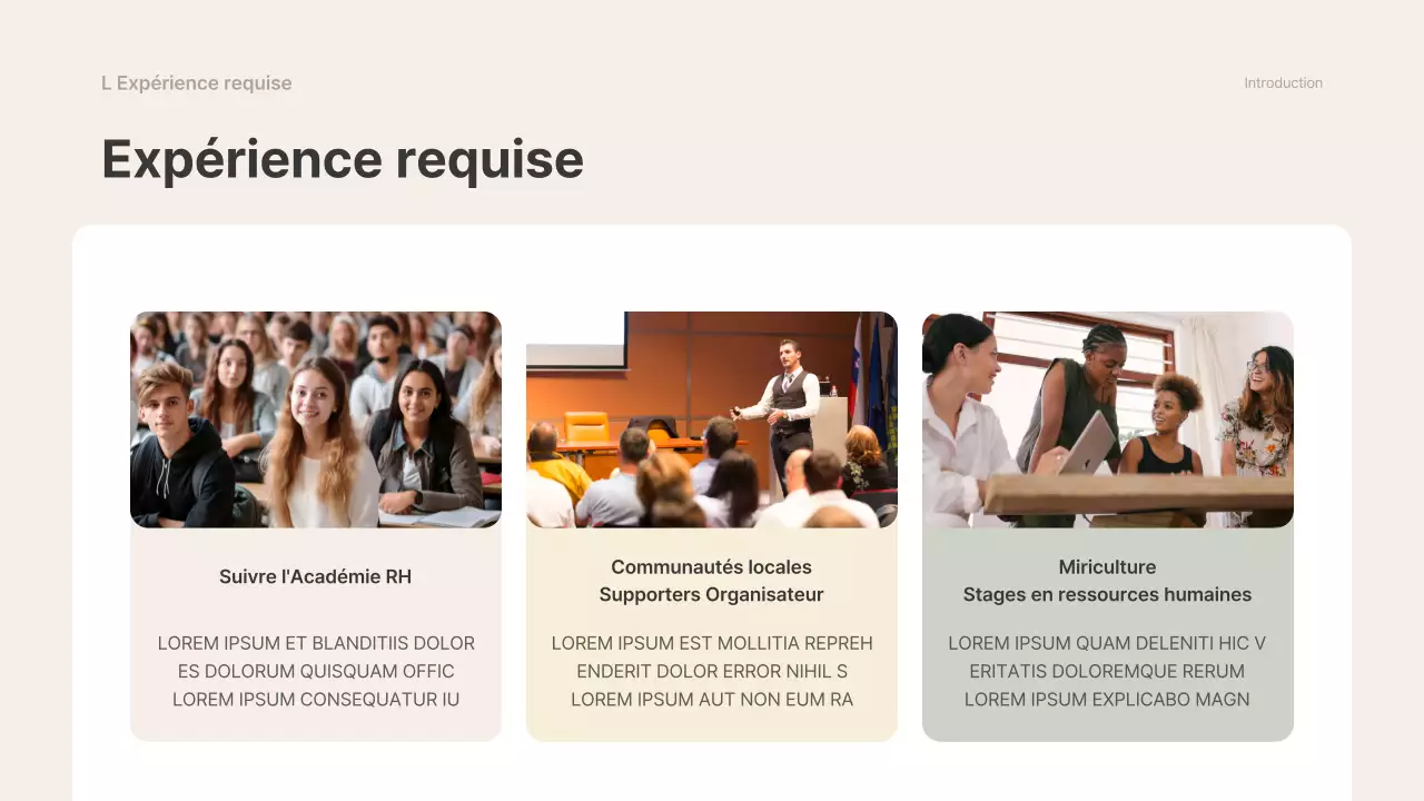 Beige et gris, simple matériel de cours d'initiation à l'emploi de titulaire