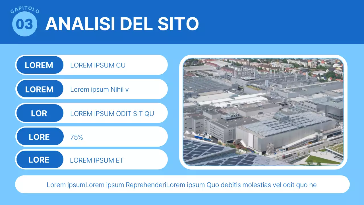 Un semplice business plan di logistica in blu