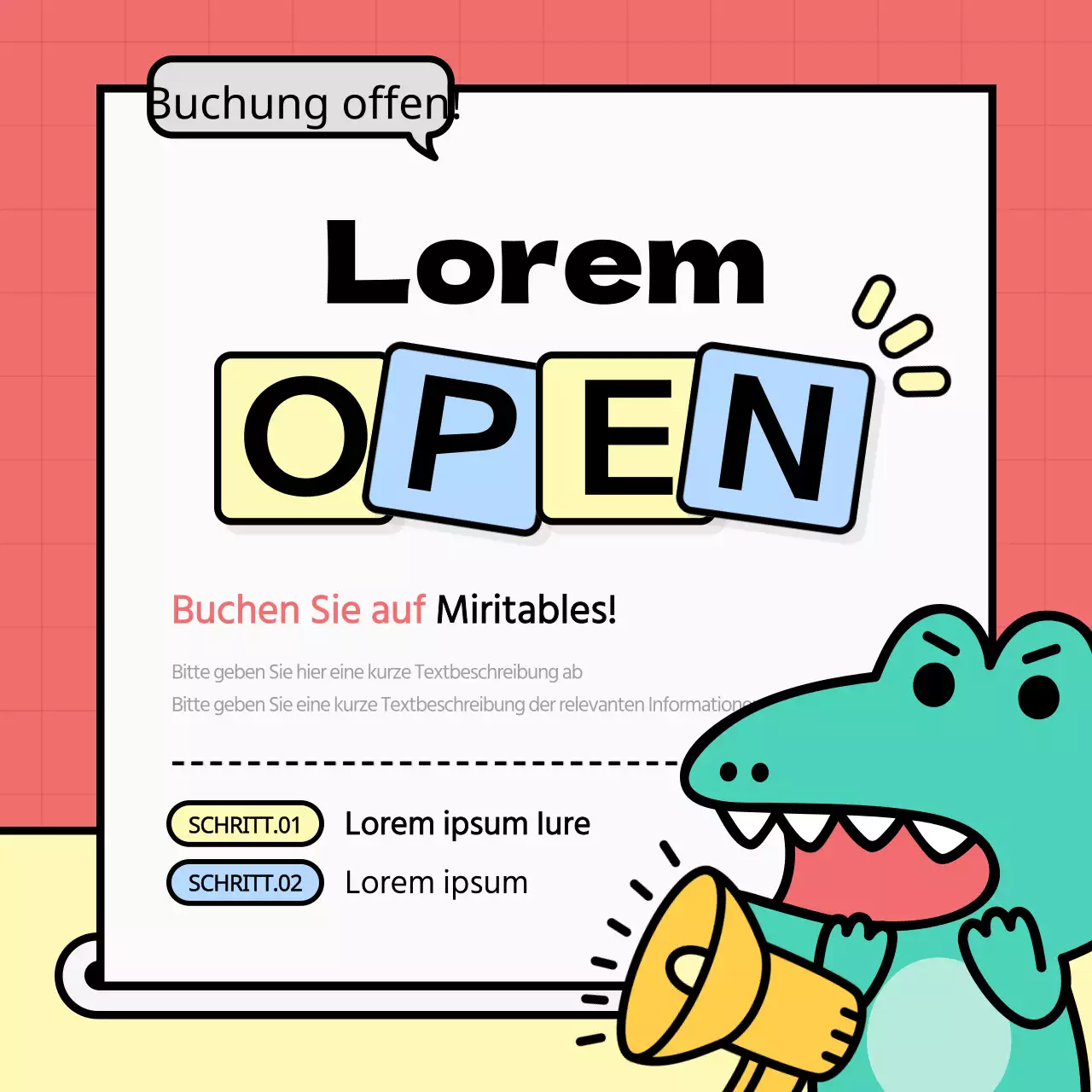 Kitschige orangefarbene Ankündigungen für kleine Unternehmen in den sozialen Medien