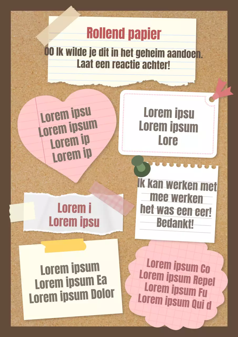 Een artikel over mooie vloei in bruin en roze