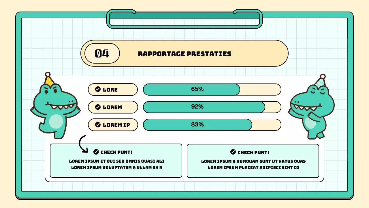 Een eenvoudig verslag van de notulen van de vergadering over de marketingstudie voor munt- en geelsupporters