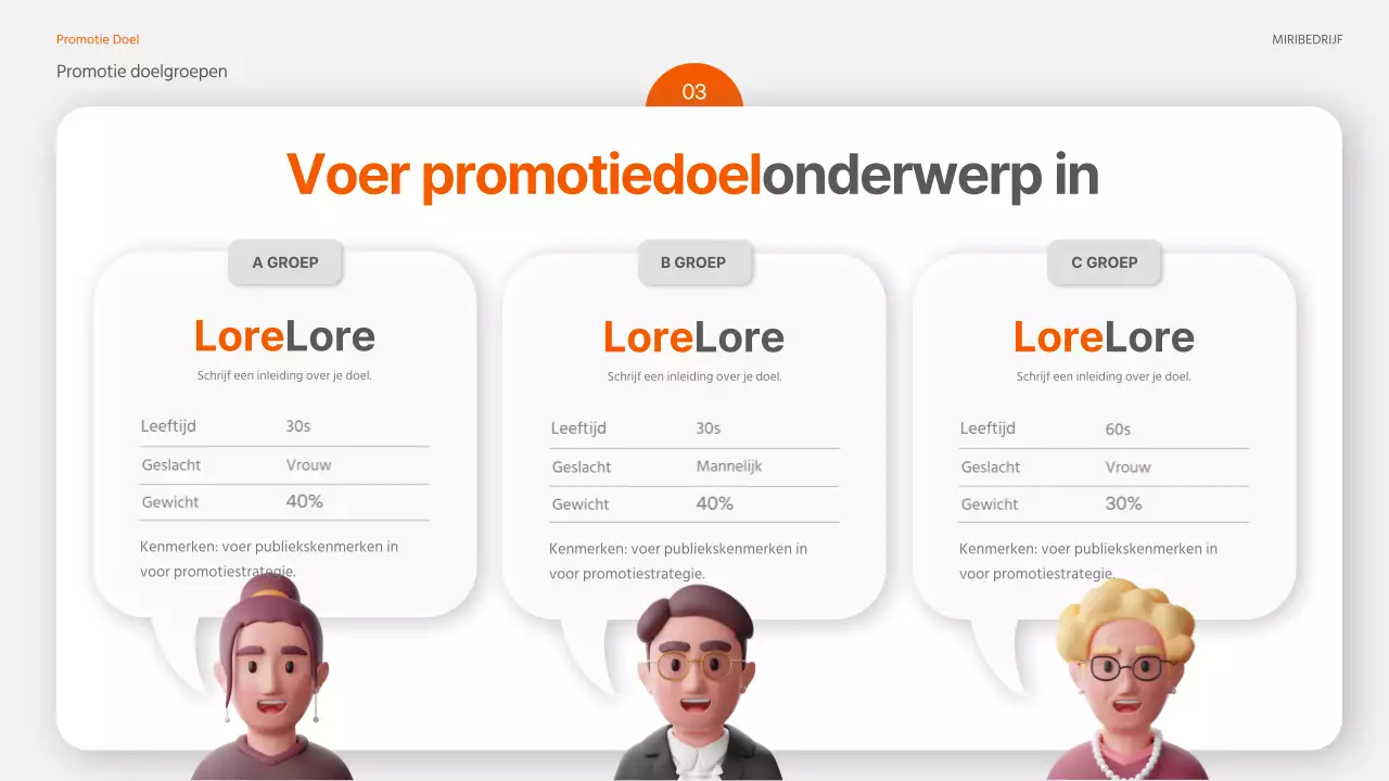 Een trendy promotiefolder in oranje en grijs
