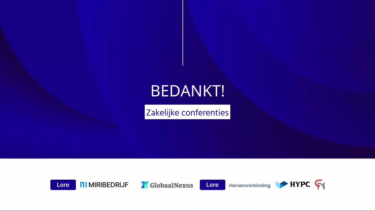 Een luxe conferentiepresentatie in marineblauw