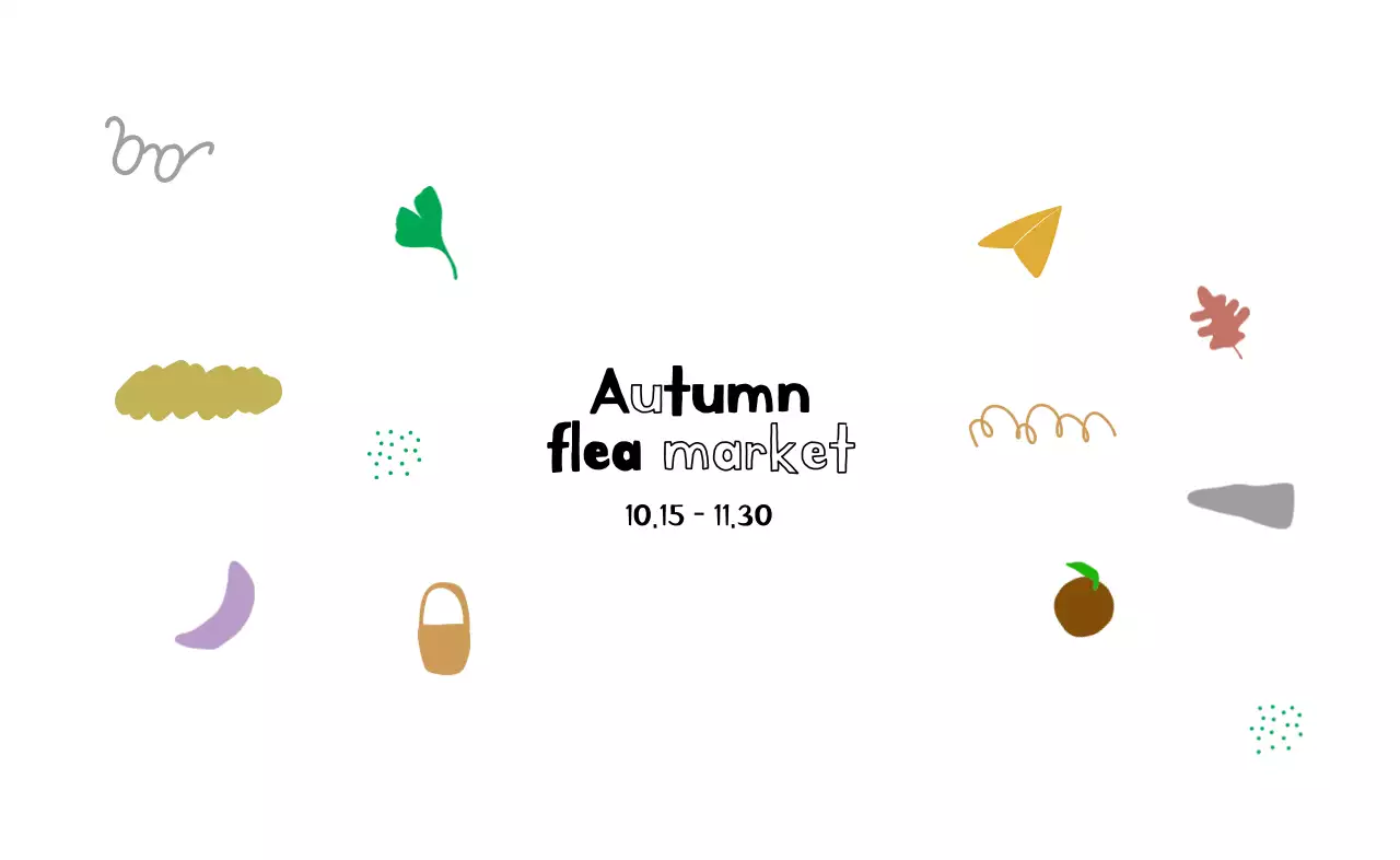 Uma feira da ladra sazonal de ilustrações vintage