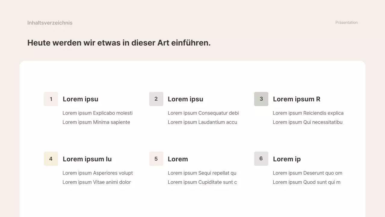 Beige und grau, einfaches Material für einen Crashkurs für Angestellte