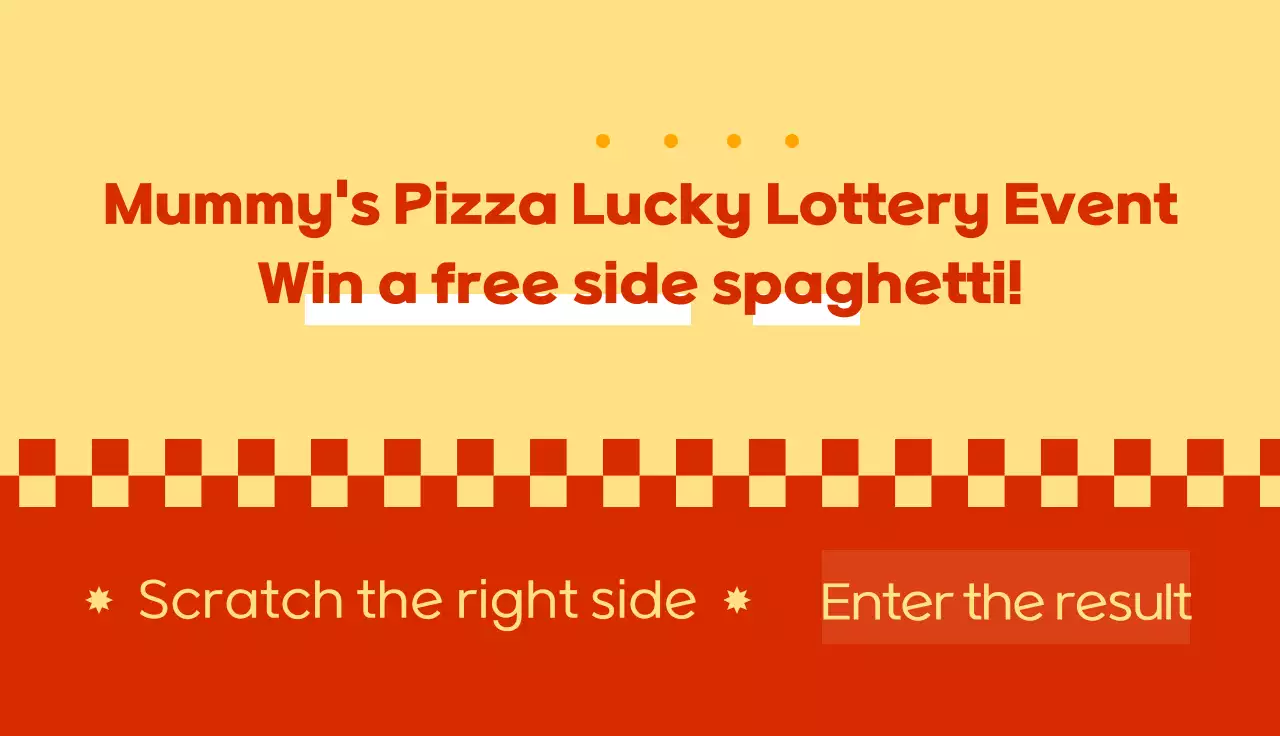 Undian acara untuk kedai pizza yang terinspirasi gaya retro