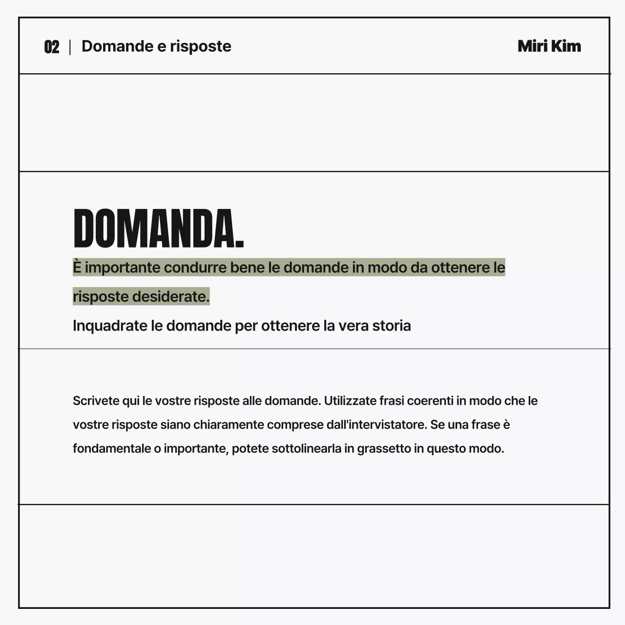 Semplice ritratto aziendale rivista intervista in bianco e nero e kaki