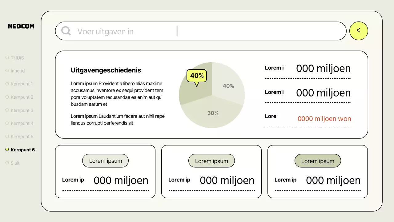 Een eenvoudig zakelijk rapport in kaki en neon
