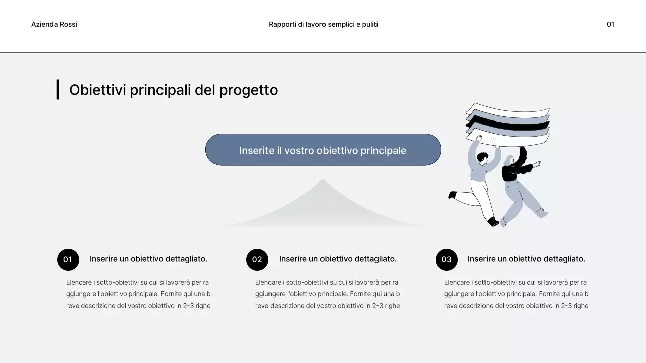 Rapporti di lavoro semplici in grigio e nero