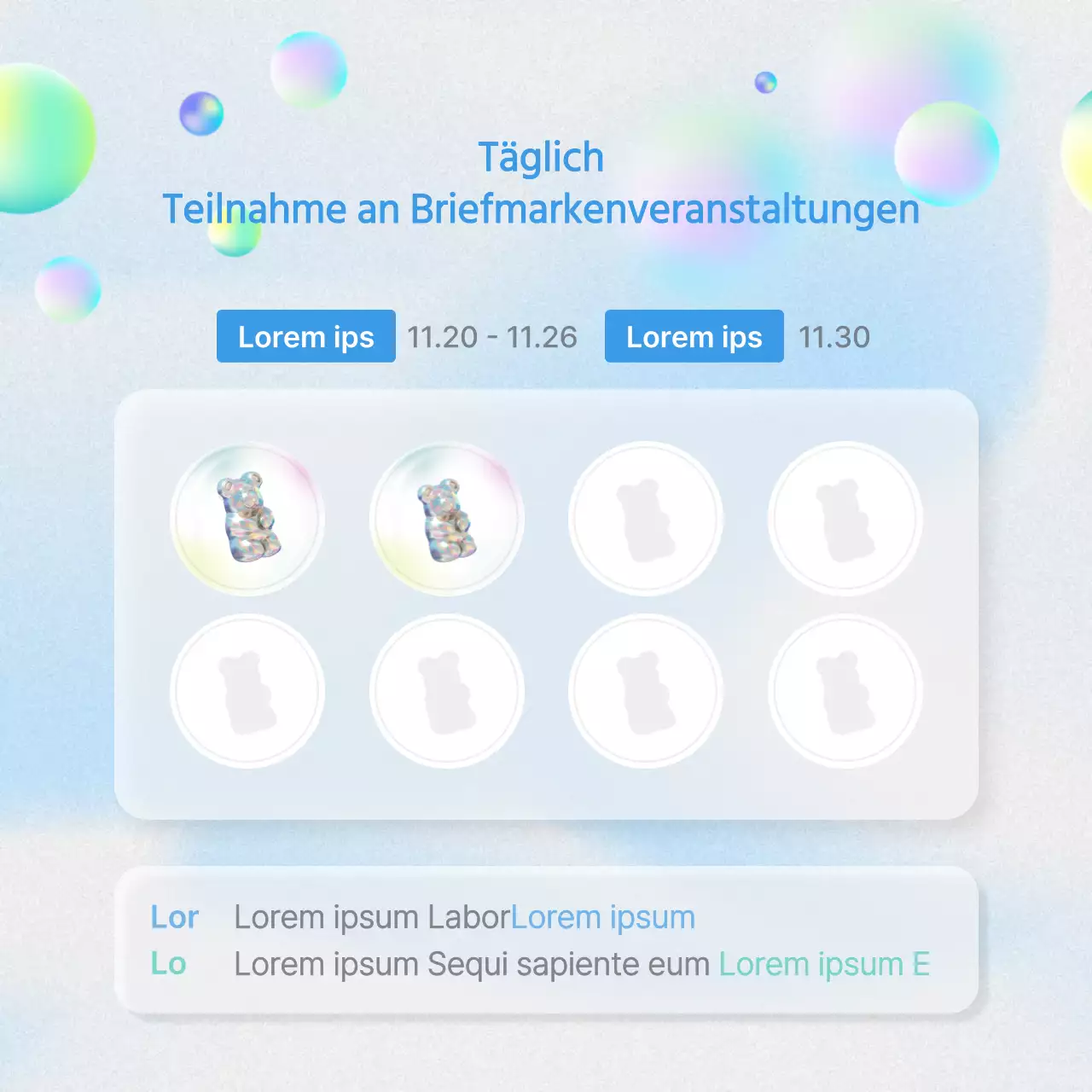 Ankündigungen zum Schwarzen Freitag in hellblauem, trendigem Design