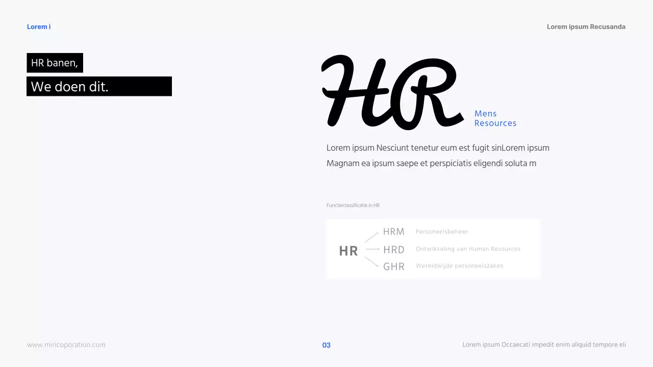 Cursusmateriaal Moderne HR Loopbanen in Blauw en Zwart