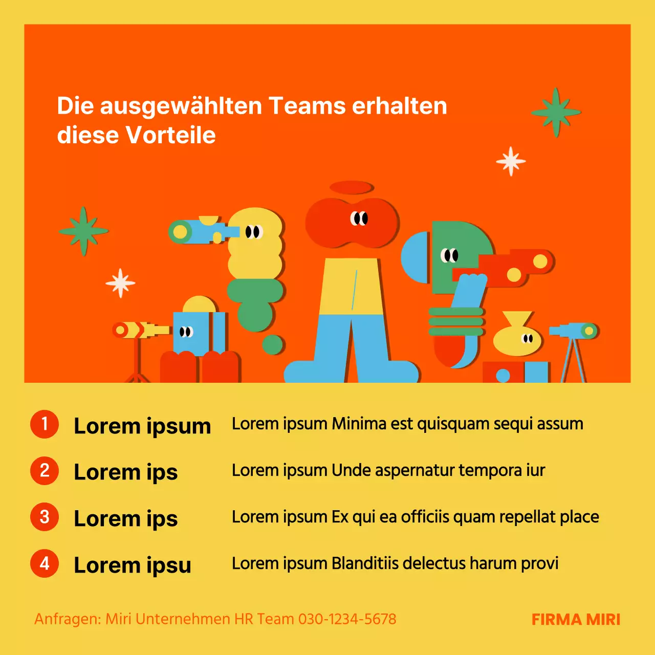 Kitschig-gelbe und rote Firmenanwerbung