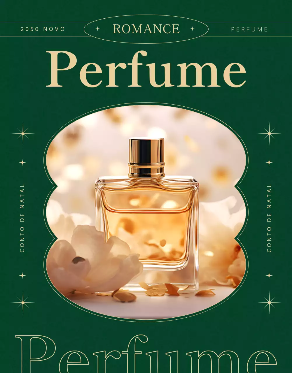 Promover uma fragrância verde e luxuosa de Natal